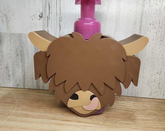 3D Printed Highland Cow Soap Cover Holder for Bath & Body Works