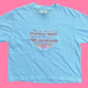 It’s so obvious! Outsiders Musical Embroidery Baby Tee T-Shirt