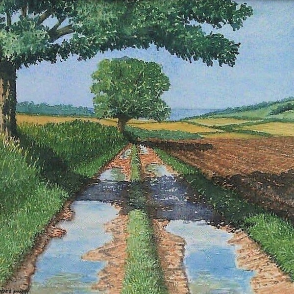 Devon Landscapes. After The Shower.  Original Watercolour