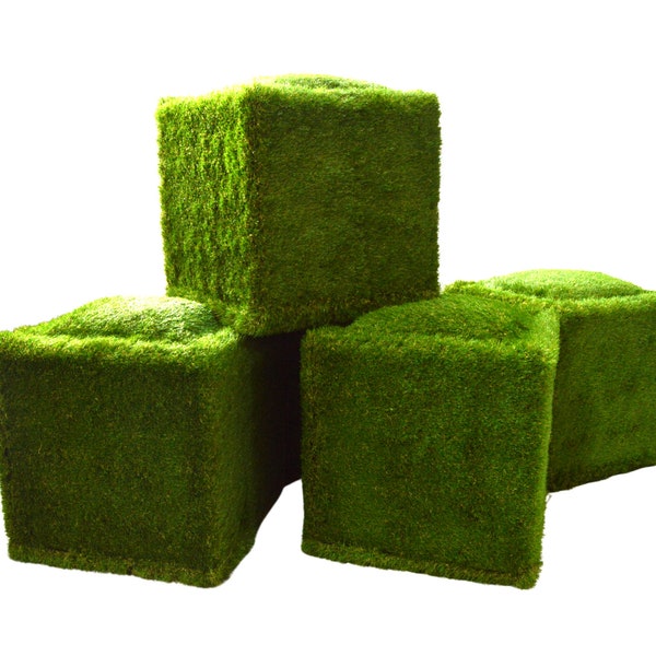 Artificial Grass Seating Cubes