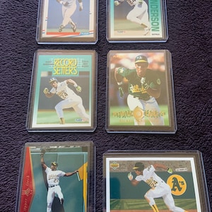 Rickey Henderson set of 6 baseball cards