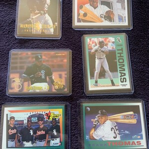 Conjunto de 6 cartões de beisebol de Frank Thomas