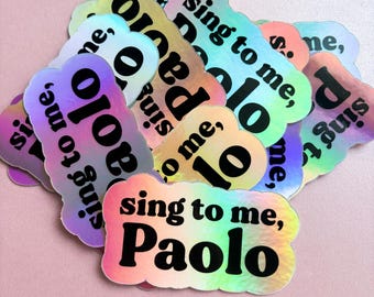 Sing to Me, Paolo Sticker | Lizzie McGuire Sticker | Lizzie McGuire Movie Sticker | Paolo Sticker | Holographic Sticker
