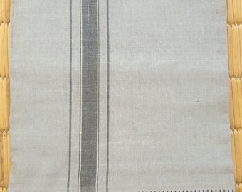 Indian Cotton Light Grey Lungi Sarong Dhoti Mundu with Design Border