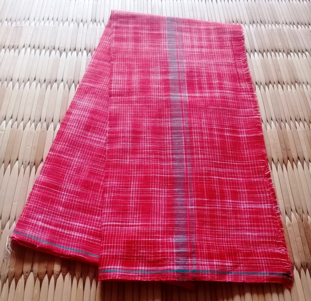 Rich Scarlet Red Khadi Cotton Indian Bath Beach Travel Towel Etsy