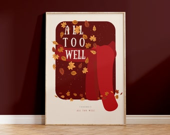 All Too Well | Taylor Inspired Lyrics, Lyric Print, Poster, Lyric Poster, Red Album, Eras, Wall Art, Wall Print | A2/A3/A4/A5/8x10/5x7/PDF