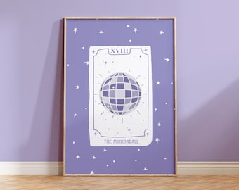 Mirrorball | Taylor Inspired Tarot Card, Song Print, Disco, Folklore, Album Poster, Lyric, Wall Art, Wall Print | A4/A5/8x10/5x7/