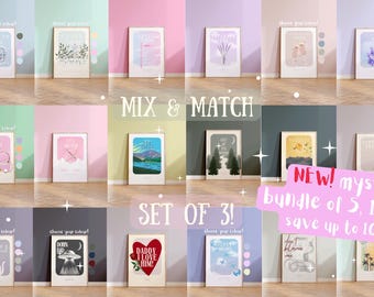 Set of 3 | Taylor Inspired Prints, Posters, Gallery Wall, Multi-Set Prints, Lyric, Art, Mystery Bundle, Christmas Gift | 5x7/A5/A4/A3/8x10