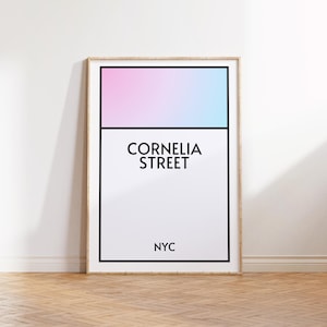 Cornelia Street | Taylor Inspired, Lyric Print, Lover, NYC, Eras, Poster, Wall Art, Wall Print, Dorm, Pink | A2/A3/A4/A5/8x10/5x7/PDF