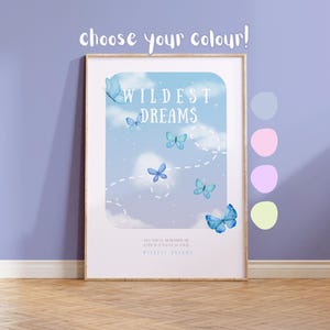 rêves les plus fous | Paroles inspirées de Taylor, impression des paroles, affiche, album, paroles, époques, art mural, impression murale | A2/A3/A4/A5/8x10/5x7/Télécharger