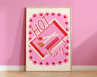 Hot To Go! | Chappell Inspired Lyrics, Cowgirl, Lesbian, LGBT Wall Art, Pop Poster, Gift, Wall Print, Culture | A2/A3/A4/A5/8x10/5x7/