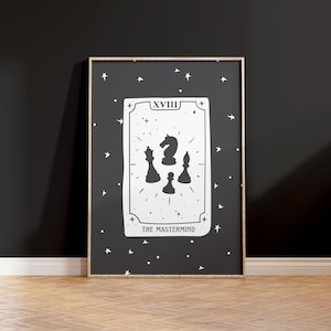 Mastermind | Taylor Inspired Tarot Card, Song Print, Chess, Folklore, Gallery, Poster, Lyric, Wall Art, Wall Print | A4/A5/8x10/5x7/Download