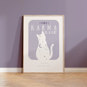 Karma | Taylor Inspired Lyrics, Eras, Midnights, Album, Poster, Lyrics, Purple, Karma Cat, Wall Art, Wall Print | A2/A3/A4/A5/8x10/5x7/PDF