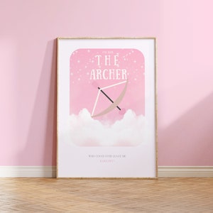 The Archer | Taylor Inspired Lyrics, Lyric Print, Lover, Album, Eras, Poster, Lyric, Wall Art, Wall Print | A3/A4/A5/8x10/5x7/Download