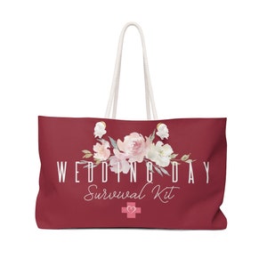 NEW! Wedding Day Survival Kit Bag - Burgundy
