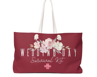 NEW! Wedding Day Survival Kit Bag - Burgundy