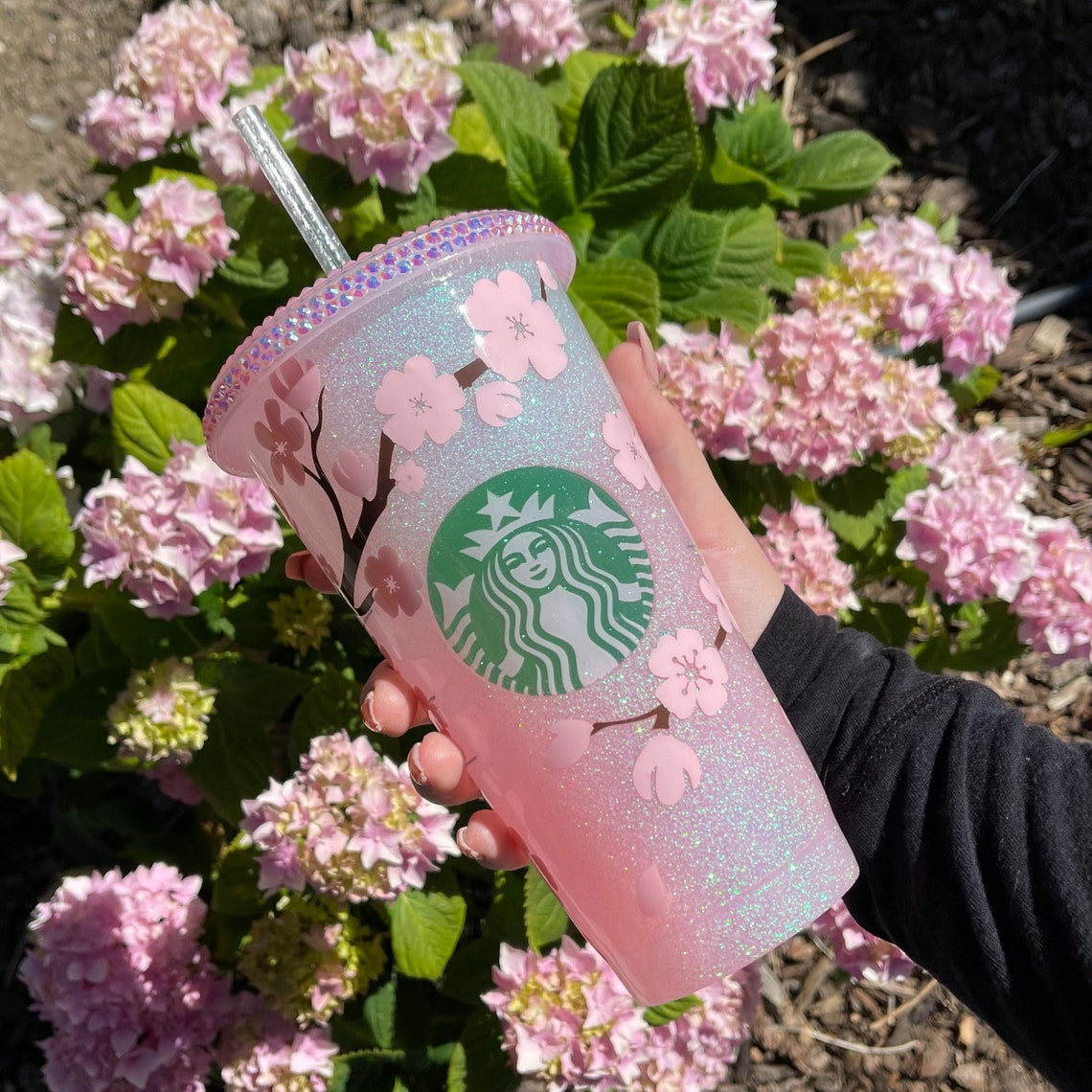 Cherry Blossom Custom Cup Starbucks custom cup Starbucks Etsy