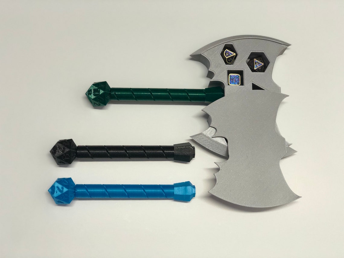 Battleaxe Style Dnd Dice Set Holder 3D Printed Model Etsy UK