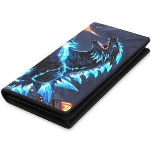 Carteras para mujer Cartera de cuero de anime Monedero Godzilla Cómics Godzillas Kaiju Gojira Dibujos animados