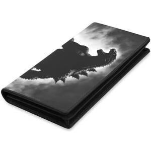Carteiras para Mulher Anime Carteira de Couro Kaiju Gojira Godzillas Bolsa Quadrinhos Retro Vintage Godzillas Godzilla