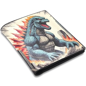 Cartera de cuero PU billetera billetera de cuero billetera hombre Godzilla Kaiju Gojira