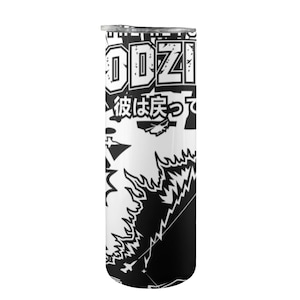Tumbler personalized tumblers Godzilla Gojira Kaiju Art Comics Cartoon