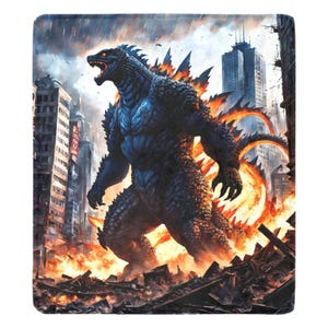 Deken gepersonaliseerde dekens Godzilla Kaiju Godzilla Comics Cartoon Art
