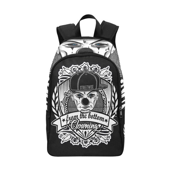 Black and White Artistic Backpack with Custom Design Black & White Modern Abstract Art Line Custom Name Printed  main image 4
