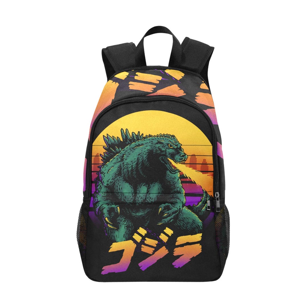 Custom Godzilla Backpack Godzilla Backpack Retro Kaiju Comics Art School Bag - Etsy UK