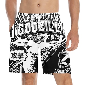 Beach Shorts heren korte zwembroek Godzilla Gojira Kaiju Shorts