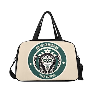 Plunjezak Mexico plunjezak voor op reis Coffee Día de los Muertos Chicano Kledingtas plunjezak