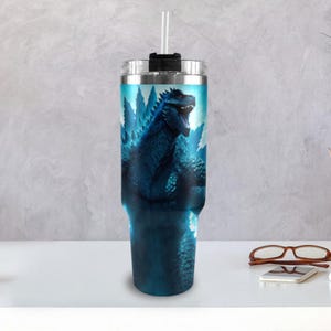 Godzilla Tumbler 40oz Custom Kaiju Stainless Steel Cup