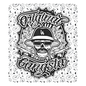 Deken gepersonaliseerde dekens Chicano Vato Loco Gangsta Comics Cartoon