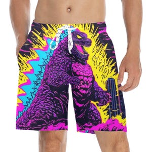 Beach Shorts Godzilla heren korte zwembroek Gojira Godzillas zwembroek Kaiju