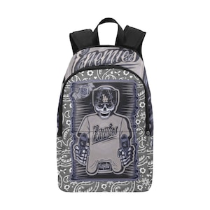 Backpack School Designer Backpacks Canvas Backpack Personalized Backpacks Cartoon Comics Gangstan Art