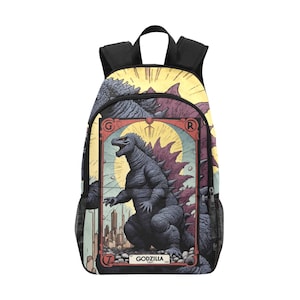 Backpack School Designer Backpacks Canvas Backpack Personalized Backpacks Kaiju Cartoon Godzilla Bag Art Godzillas Gojira Comics