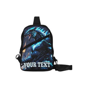 Godzilla Crossbody Backpack Personalized Nylon Bag