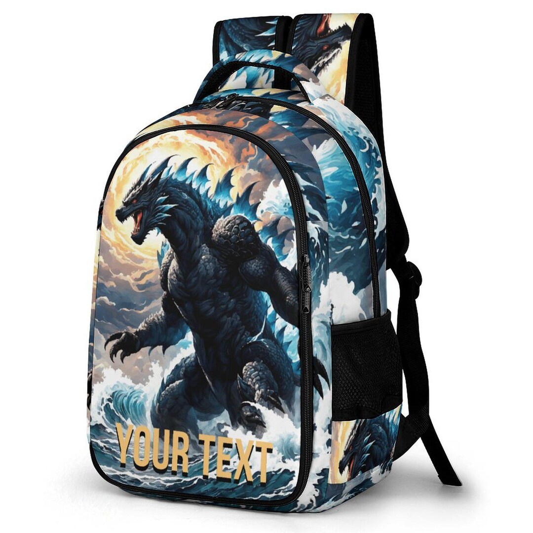 Custom Godzilla Backpack Personalized Godzilla Backpack Custom Name School Bag - Etsy