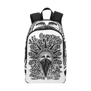 Sac à dos scolaire Sacs à dos design Sac à dos en toile Sacs à dos personnalisés New York Gangsta Statue de la liberté Art