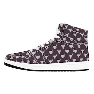 Bull Logo High Top Sneakers Retro Design