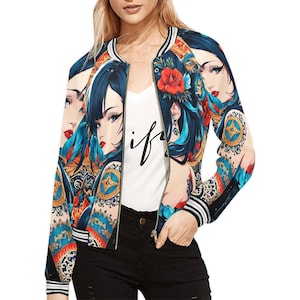 Bomber Jacket women Japan Manga