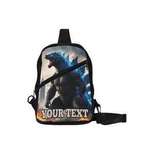 Crossbody Bag Godzilla Gift Backpack Your Text