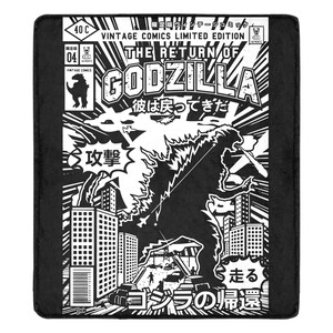 Deken gepersonaliseerde dekens Godzilla Kaiju Gojira Comics Cartoon Art Retro Vintage Monster
