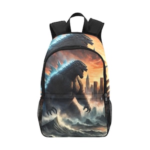 Backpack School Godzilla Backpack Gojira School Backpack Kaiju Backpack Comics