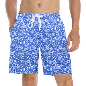 Paisley Swim Trunks Men&#39;s Beach Shorts