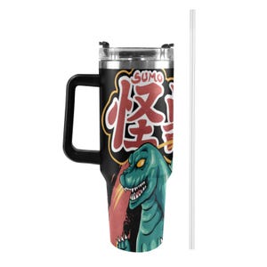 Godzilla Tumbler 40oz Kaiju Stainless Steel Coffee Cup