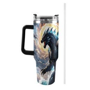 Godzilla Tumbler 40oz Kaiju Stainless Steel Coffee Cup