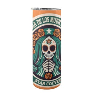 Vaso de café personalizado, Día de los Muertos, México, Arte, Chicanos, Calavera de Azúcar, Día de los Muertos, Taza