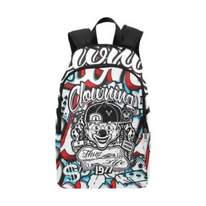 Backpack School Designer Backpacks Canvas Backpack Personalized Backpacks Gangsta Clown Cartoon