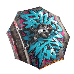 Umbrella Semi Automatic Foldable GraffitiCartoon